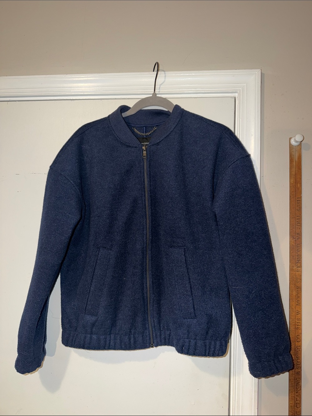 KNIT MELTON BOMBER JACKET ladies